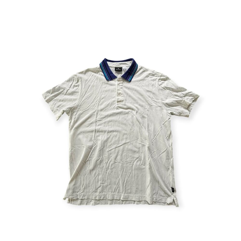 PS PAUL SMITH WHITE POLO SHIRT SIZE LARGE